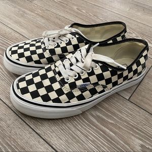 Authentic Checkered Lace Up Vans